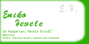 eniko hevele business card